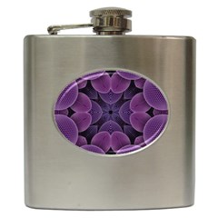 Geometric Shapes Geometric Pattern Flower Pattern Art Hip Flask (6 Oz) by Ravend