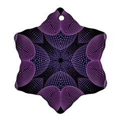 Geometric Shapes Geometric Pattern Flower Pattern Art Snowflake Ornament (two Sides) by Ravend