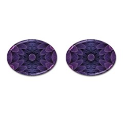 Gometric Shapes Geometric Pattern Purple Background Cufflinks (oval) by Ravend