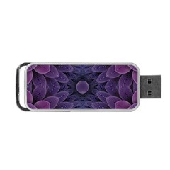 Gometric Shapes Geometric Pattern Purple Background Portable Usb Flash (one Side)