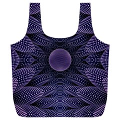 Gometric Shapes Geometric Pattern Purple Background Full Print Recycle Bag (xxxl)