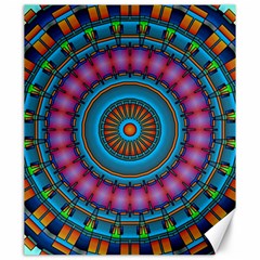 Mandela Kaleidoscope Squares Geometric Shapes Canvas 20  X 24 