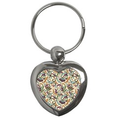 Wallpaper Floral Pattern Floral Wallpaper Background Key Chain (heart)