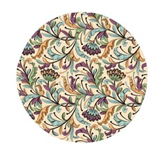 Wallpaper Floral Pattern Floral Wallpaper Background Mini Round Pill Box