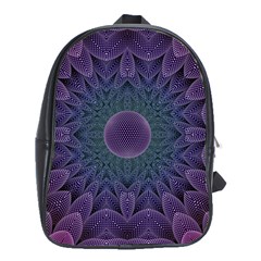 Geometric Shapes Geometric Pattern Flower Pattern School Bag (xl) by Ravend