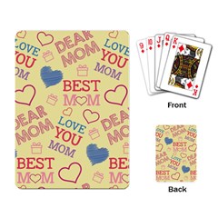 Love Mom Happy Mothers Day I Love Mom Graphic Pattern Playing Cards Single Design (rectangle) by Ravend