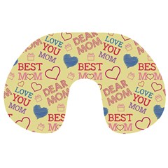 Love Mom Happy Mothers Day I Love Mom Graphic Pattern Travel Neck Pillow