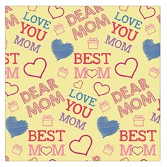 Love Mom Happy Mothers Day I Love Mom Graphic Pattern Square Satin Scarf (36  X 36 ) by Ravend