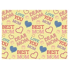 Love Mom Happy Mothers Day I Love Mom Graphic Pattern Premium Plush Fleece Blanket (extra Small)