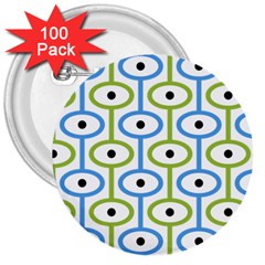 Geometric Pattern Eye Pattern Eyes Eye Print 3  Buttons (100 Pack) 