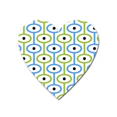 Geometric Pattern Eye Pattern Eyes Eye Print Heart Magnet by Ravend