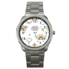 Art Pattern Design Wallpaper Background Print Sport Metal Watch