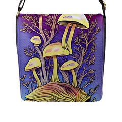 Glamour And Enchantment In Every Color Of The Mushroom Rainbow Flap Closure Messenger Bag (l) by GardenOfOphir