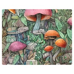Mushroom Mojo For All Your Magic Spells Premium Plush Fleece Blanket (medium) by GardenOfOphir