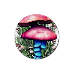 Necromancy Toadstool Rubber Round Coaster (4 Pack) by GardenOfOphir