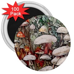 Magician s Toadstool 3  Magnets (100 Pack) by GardenOfOphir