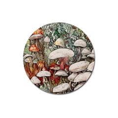 Magician s Toadstool Magnet 3  (round) by GardenOfOphir