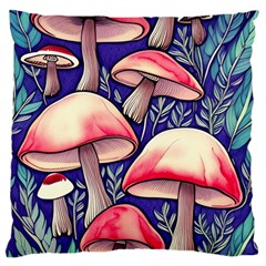 Enchanting Mushroom Enchantress Large Cushion Case (one Side) by GardenOfOphir