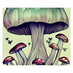 Toadstool Charm For Necromancy And Wizardry One Side Premium Plush Fleece Blanket (small) by GardenOfOphir