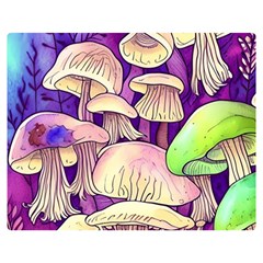 Glamourous Mushrooms For Enchantment And Spellwork Premium Plush Fleece Blanket (medium)