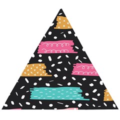 Arts Pattern Design Wallpaper Background Print Wooden Puzzle Triangle