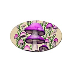 Black Magic Mushroom For Voodoo And Witchcraft Sticker Oval (100 Pack) by GardenOfOphir