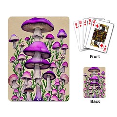 Black Magic Mushroom For Voodoo And Witchcraft Playing Cards Single Design (rectangle) by GardenOfOphir