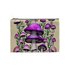 Black Magic Mushroom For Voodoo And Witchcraft Cosmetic Bag (medium) by GardenOfOphir
