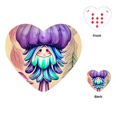 Psychedelic Mushroom For Sorcery And Theurgy Playing Cards Single Design (heart) by GardenOfOphir