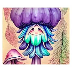 Psychedelic Mushroom For Sorcery And Theurgy Premium Plush Fleece Blanket (small) by GardenOfOphir