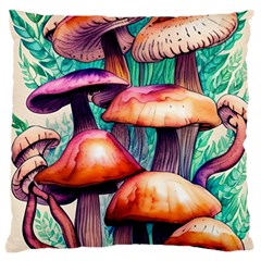 Charming Toadstool Large Cushion Case (one Side) by GardenOfOphir