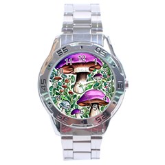 Magician s Conjuration Mushroom Stainless Steel Analogue Watch