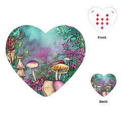 Enchanted Champignon Playing Cards Single Design (heart) by GardenOfOphir