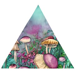 Enchanted Champignon Wooden Puzzle Triangle by GardenOfOphir