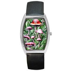 Charm Of The Toadstool Barrel Style Metal Watch by GardenOfOphir