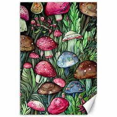 Magicians  Mushrooms Canvas 12  X 18  by GardenOfOphir