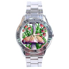 Conjuring Charm Of The Mushrooms Stainless Steel Analogue Watch