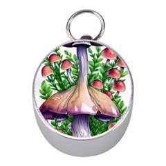 Conjuring Charm Of The Mushrooms Mini Silver Compasses