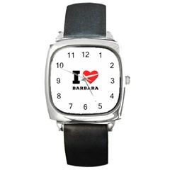 I Love Barbara Square Metal Watch by ilovewhateva