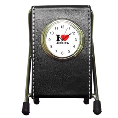 I Love Jessica Pen Holder Desk Clock by ilovewhateva