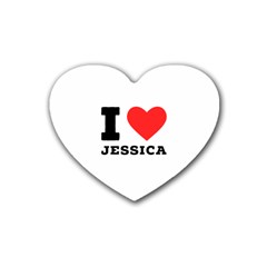 I Love Jessica Rubber Heart Coaster (4 Pack) by ilovewhateva