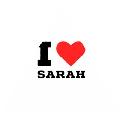 I Love Sarah Wooden Puzzle Triangle by ilovewhateva