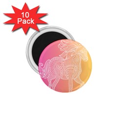 Unicorm Orange And Pink 1 75  Magnets (10 Pack)  by lifestyleshopee