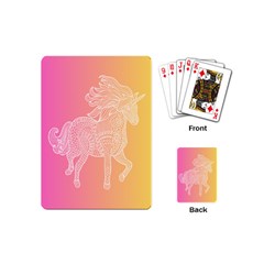 Unicorm Orange And Pink Playing Cards Single Design (mini) by lifestyleshopee