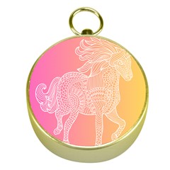 Unicorm Orange And Pink Gold Compasses by lifestyleshopee