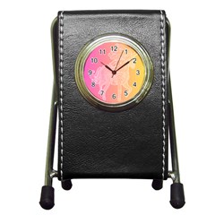 Unicorm Orange And Pink Pen Holder Desk Clock by lifestyleshopee