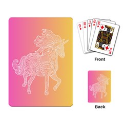 Unicorm Orange And Pink Playing Cards Single Design (rectangle) by lifestyleshopee