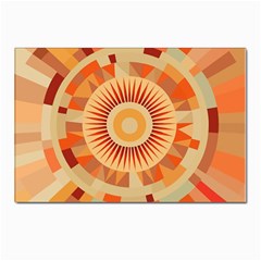 Ai Generated Retro Geometric Pattern Decor Pattern Postcards 5  X 7  (pkg Of 10)