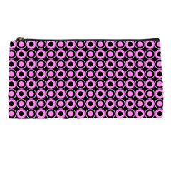 Pink Donuts Pink Filling On Black Pencil Case by Mazipoodles