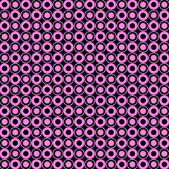 Pink Donuts Pink Filling On Black Play Mat (square) by Mazipoodles